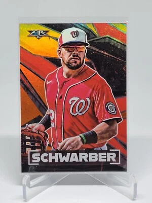 2021 Topps Fire Orange #197 Kyle Schwarber /299 F3E - Image 1 of 2