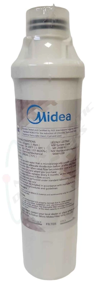 Midea MIWF6200 Refrigerator Water Filter - White