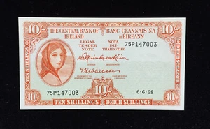 Ireland | 10 Shillings | 1968 | P.63a | 75 P 147003 | aUNC/UNC - Foto 1 di 2