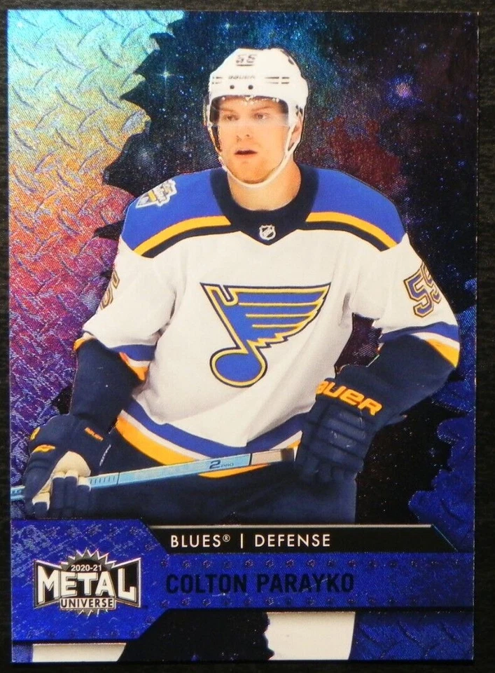 2020-21 20/21 Skybox Metal Universe Blue Spectrum #5 Colton Parayko Blues - Image 1 of 2