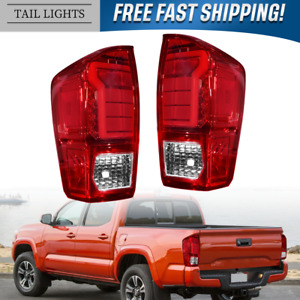 RED LED For Toyota Tacoma 2016-2023 Tail Lights Rear Brake Lamps Pair Left Right