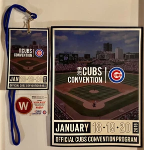 2019 CHICAGO CUBS Convention Lot - Lanyard Pass - Program - Room Key - Picture 1 of 4