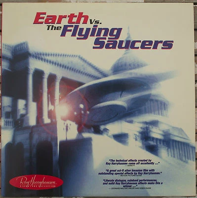 Earth Vs. the Flying Saucers Laserdisc Hugh Marlowe Ray Harryhausen 10886 B+W - Image 1 of 4