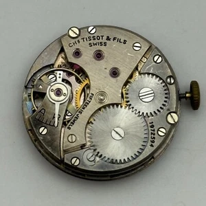 Movimiento reloj suizo cuerda manual Tissot Cal 27 vintage de 25,5 mm REPUESTOS REPARACIÓN - Imagen 1 de 9