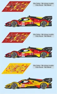 Decals Ferrari 499 P Hypercar LE MANS 2024 1:32 1:43 1:24 1:18 slot calcas - Foto 1 di 8