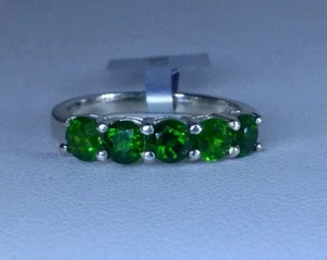 Size 9 Russian Chrome Diopside Sterling Silver Ring TGW 2.00 Carats - Picture 1 of 8