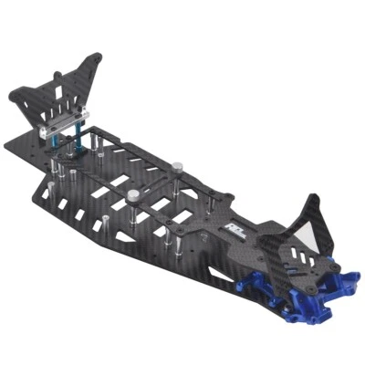 Carbon Upper Lower Chassis w/ Shock Tower Mounts Für Traxxas Bandit Rustler 2WD - Bild 1 von 4