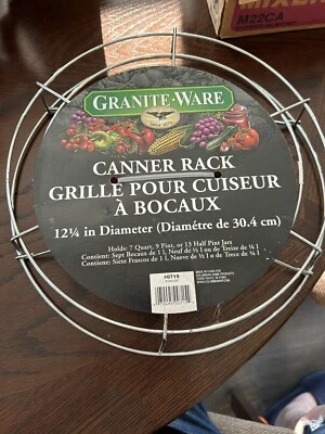 GRANITE WARE #0715 12 1/4"Diameter Canner Rack Holds 7- 1 Qt Jars water bath - Image 1 of 3