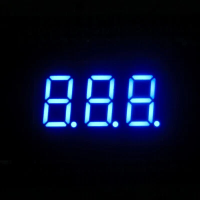 1pc ~100pcs 0.36" 0.36 inch 7 Segment Display Blue LED 3 Digit Common Cathode - Image 1 of 2