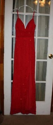 City Triangles Red Lace Prom Gown Dress Size 3  Ladies/Junior Style/Estilo - Image 1 of 4
