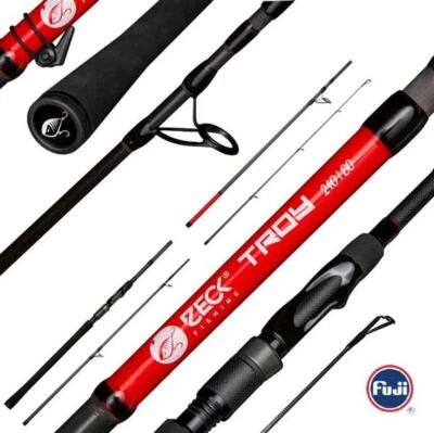 Zeck Troy 4tlg 5tlg Reiserute 1,90m 2m 2,40m 2,70m Spinnrute Cast Angelrute