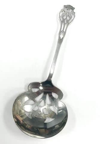 Vintage Bon Bon Spoon Sterling Silver Pattern Chippendale Maker Lunt .925 Cover