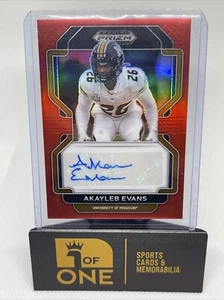2022 Panini-Prizm Draft Picks Auto #38/199 - Akayleb Evans - Univ of Missouri  - Picture 1 of 2