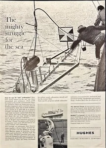Hughes U.S. Navy Underwater Close Circuit TV Vintage Print Ad 1963 - Picture 1 of 6