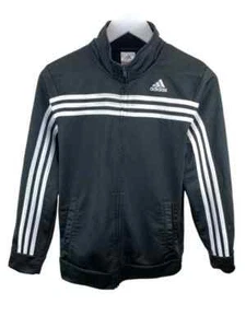 Adidas Boys' Track Jacket Black/White Size L (14/16) - Picture 1 of 3