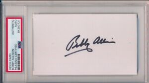 Bobby Allison Signed 3.5x5.5 Index Card (Psa Encapsulated)