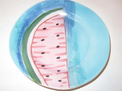 Plato de ensalada de frutas frescas de Vietri Sara piña sandía limón pomelo NUEVO Foto 1 de 4