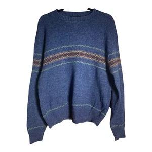Vintage Jantzen Fair Isle Blue Sweater Womens Size XLarge - Picture 1 of 11