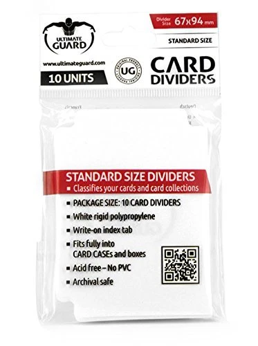 Ultimate Guard Card Dividers / Kartentrenner WEISS 10 Stk.