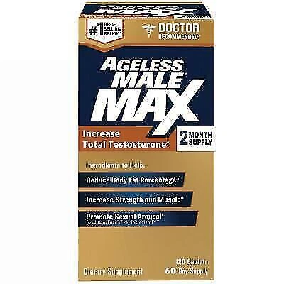 Ageless Male Max Total Testosterone and Nitric Oxide Booster - 120 Pieces