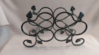 Estante decorativo vintage de hierro forjado soporte para 6 botellas de mesa (U13) Foto 1 de 4