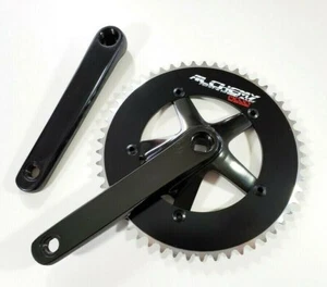 MOJO ALCHEMY 49t Fixed gear Track Crankset & BB - 144BCD Black 167.5mm - Picture 1 of 1