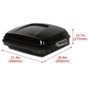 Chopped Tour Pack Trunk W/LED Light Latch For Harley Davidson Road Glide 14-25 - Picture 1 of 12