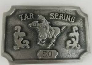 Unicorn Trail Designs- Tar Springs 50 Hebilla de cinturón para caballos y jinetes ¡Raro! Vintage - Imagen 1 de 3