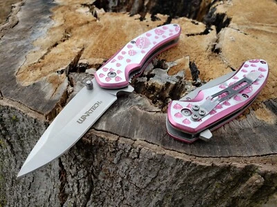 Navaja de bolsillo asistida por resorte Pink Dimond's EDC 3,3 oz lengüeta regalo para damas Foto 1 de 4