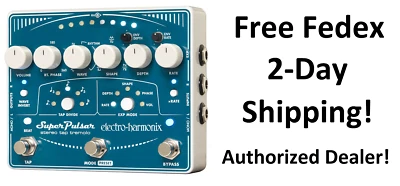 New Electro-Harmonix EHX Super Pulsar Stereo Tap Tremolo Guitar Effect Pedal - Image 1 of 2