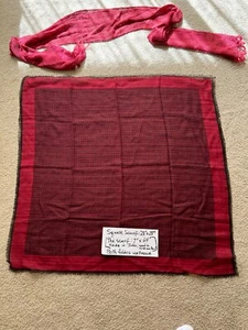 2 Scarfs Made in India 28x28" unknown material / PLUS Thin scarf 7x64" - Picture 1 of 1