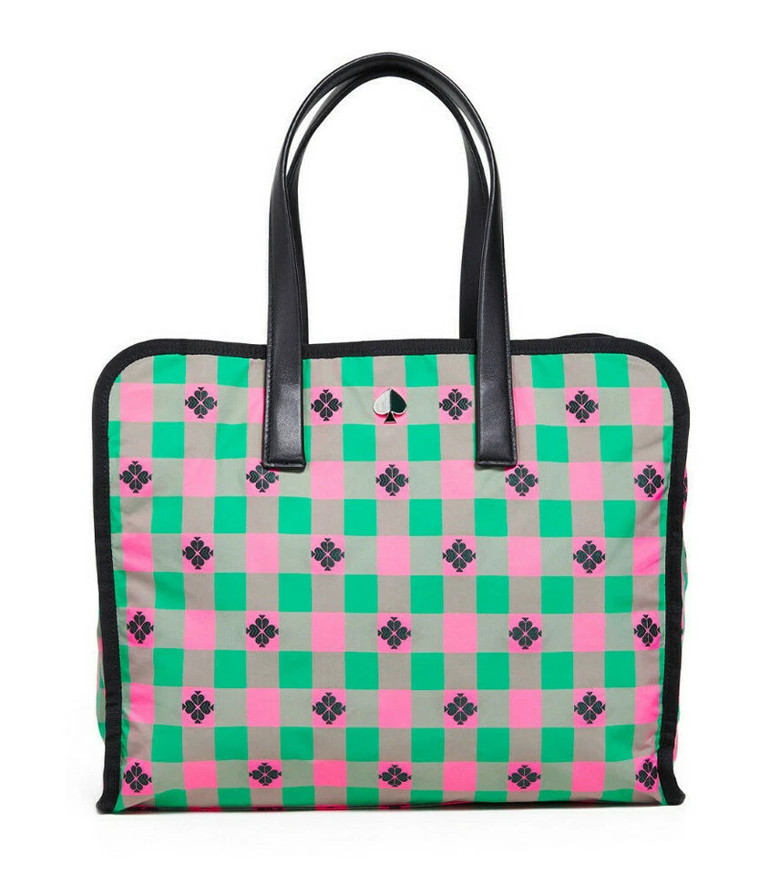 Specialty Kate Spade Morley Large Tote Green Pink Spring 2019 Bag Pxrua236