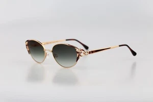 Diva 5070 F 3E, Vintage 90s gold & tortoise cat eye sunglasses women, NOS - Picture 1 of 10
