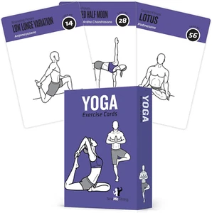 Yoga Pose Workout Cards, Instructional Fitness Deck for Women & Men, Beginner Fi - Picture 1 of 9
