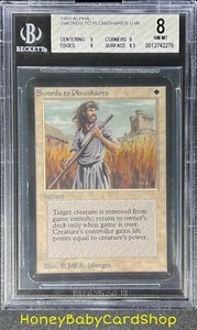 MTG Limited Edition Alpha 1993 Swords to Plowshares BGS 8.0Q++ NM/MT 93/94 - Picture 1 of 6