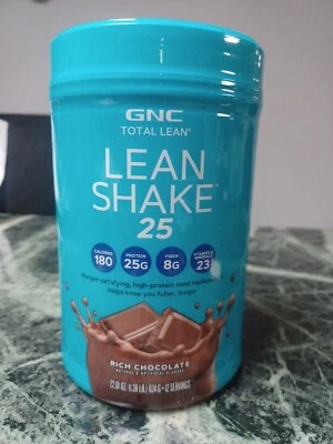 Классический насыщенный шоколад GNC Lean Shake 25 1,38 фунта Смесь для коктейлей сменная еда - Изображение 1 из 4