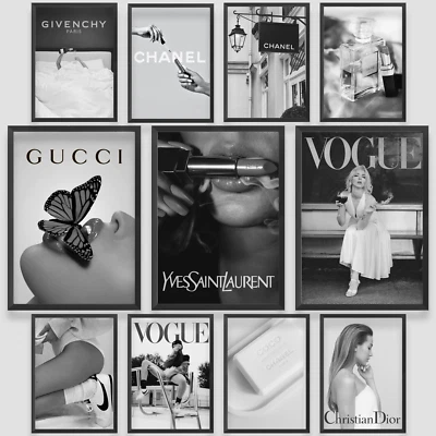 CoCo fashion Shop Woman Designer Wall Art Poster Print Picture Gift Black White