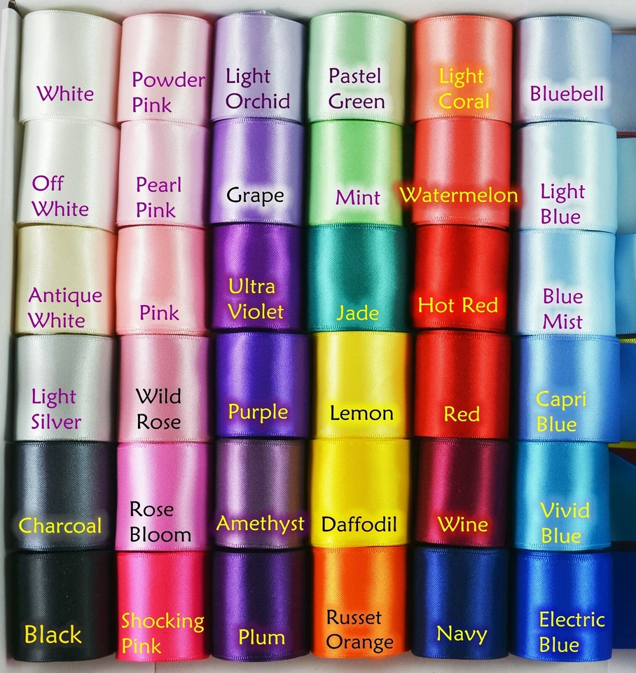 Satin Ribbon Roll Double Face Sided Silk Reels 9mm 25mm 38mm 10 20 Meter For Bow