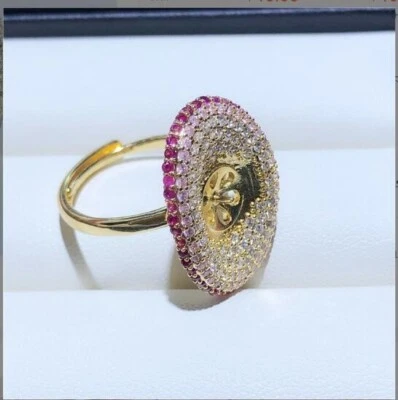 ENORME AAAAA 10-11 mm REDONDA Natural Mar del Sur BLANCO Anillo Perla 925s Foto 1 de 3