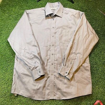 Camisa Joseph Abboud Pin Rayas Bronceado Abotonada Talla 36 37 Alta 100% Algodón Foto 1 de 4