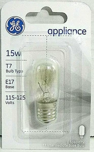GE 15T7/N Appliance/ Microwave Light Bulb (35153) T7, E17 Base, 115-125 Volts - Picture 1 of 2
