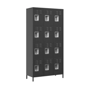 12 Door 72"H Metal Lockers With Lock Storage Locker Cabinet for Home Gym Office - Picture 1 of 19