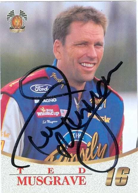 Ted Musgrave autographed Trading Card (Auto Racing) 1996 Score Board #13 - Image 1 of 1