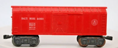 MARX O O27 GAUGE / B&O / #467110 1:48 BALTIMORE & OHIO / RED / BOXCAR / FREIGHT - Image 1 of 4
