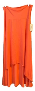 NEW LuLaRoe Medium Solid Orange Slinky Olivia Maxi Skirt/Strapless Dress - Picture 1 of 6