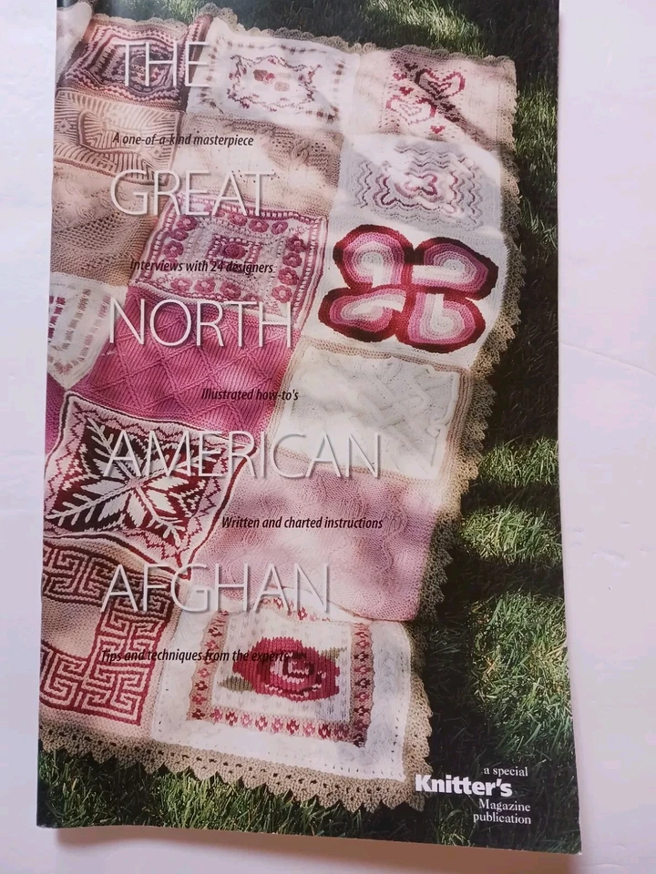 The Great North American Afghan Knitting Patterns Book 24 Unique Square Designs - Image 1 of 4