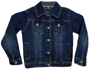 OshKosh Bgosh Girls 6X Denim Jacket Snap Front Collar Western Pockets Cowgirl - Picture 1 of 8