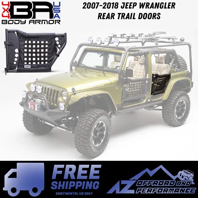 Par de puertas traseras de tubo Trail 4X4 Body Armor para Jeep Wrangler JKU 2007-2018 4 puertas Foto 1 de 4