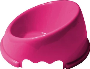 Cat Food Bowl Feeding Flat-Faced Cats Persian British Adult Large Slanted Pink - Picture 1 of 5