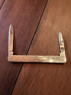 Navaja de bolsillo plegable vintage G Ibberson Sheffield England 2 hojas publicidad Foto 1 de 3